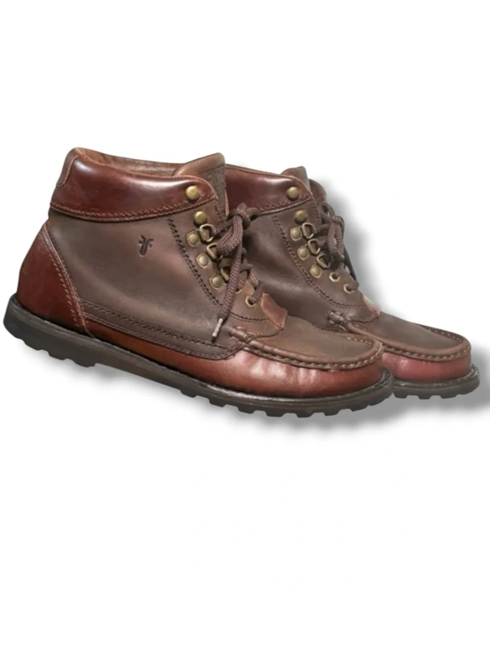 Frye Leather Hiking Chukka Ankle Boots Lug Sole Trail Outdoor Mens 10M